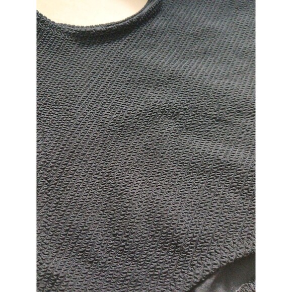 Victoria's Secret PINK Black Monokini Swimsuit Small Ribbed Swimwear - Picture 2 of 4